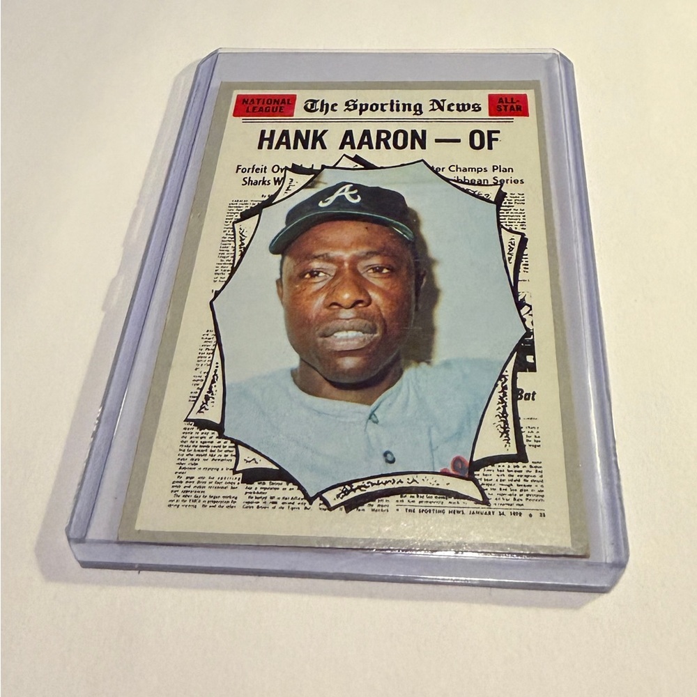 Hank Aaron 1970 Topps The Sporting News Baseball Card Vintage Collectible